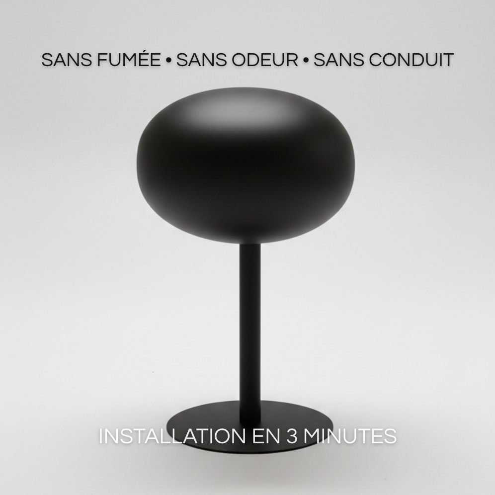 Cheminée Bio-Éthanol à poser noir