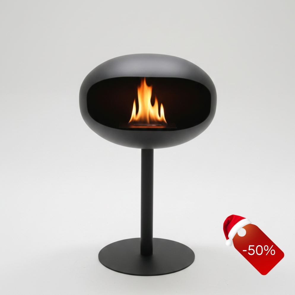 Cheminée Bio-Éthanol à poser noir