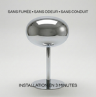 Cheminée Bio-Éthanol à poser chrome