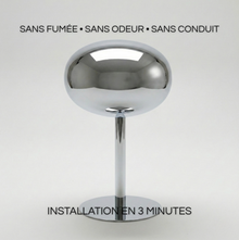 Cheminée Bio-Éthanol à poser chrome