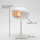Cheminée Bio-Éthanol à poser blanche