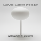 Cheminée Bio-Éthanol à poser blanche