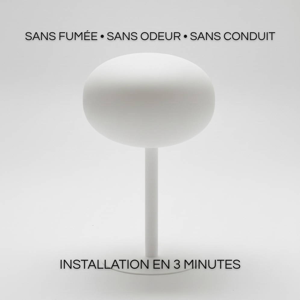 Cheminée Bio-Éthanol à poser blanche