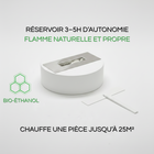 Cheminée Bio-Éthanol à poser blanche