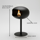 Cheminée Bio-Éthanol à poser noir