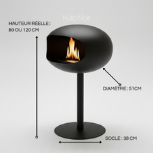 Cheminée Bio-Éthanol à poser noir