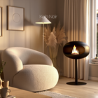 Cheminée Bio-Éthanol à poser noir