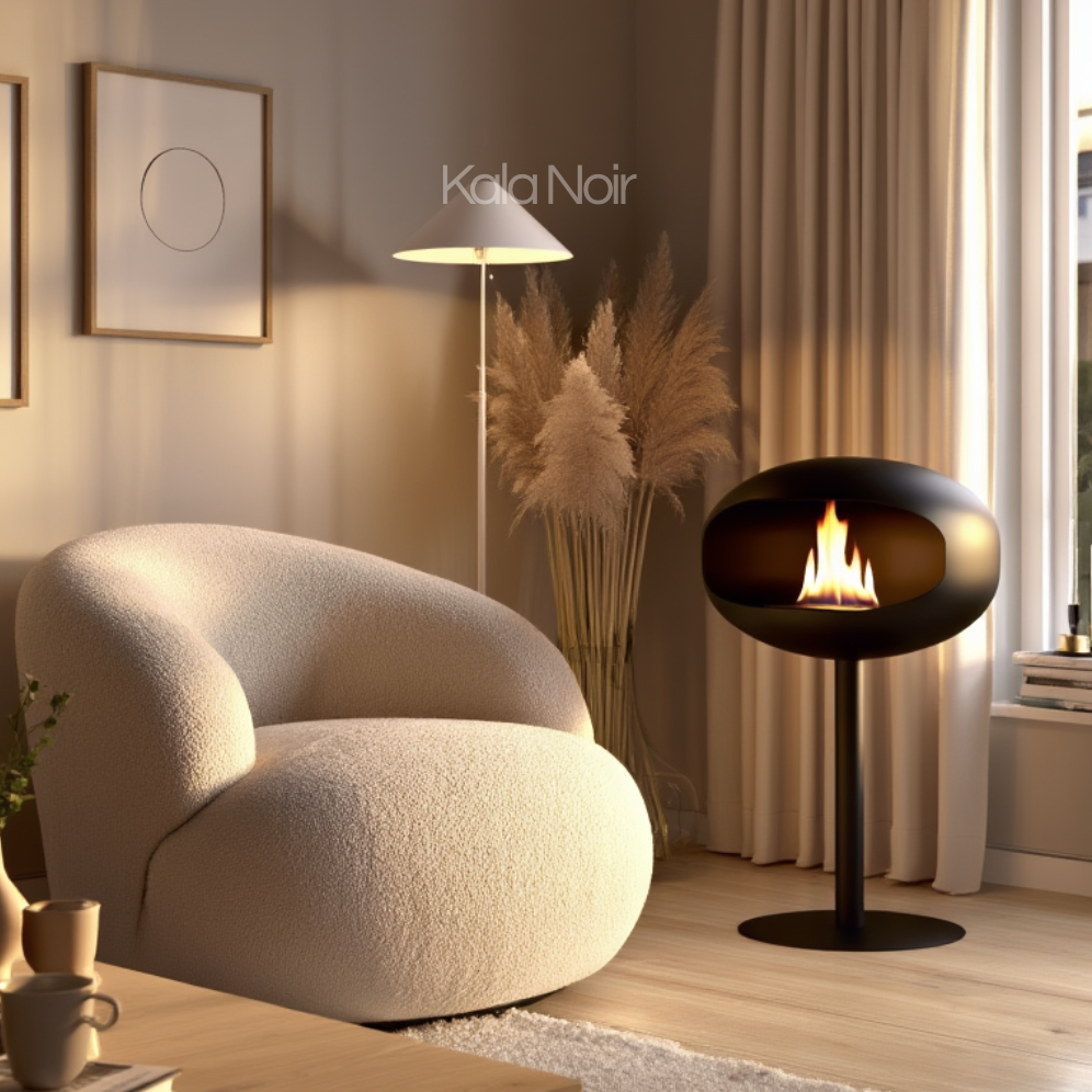 Cheminée Bio-Éthanol à poser noir