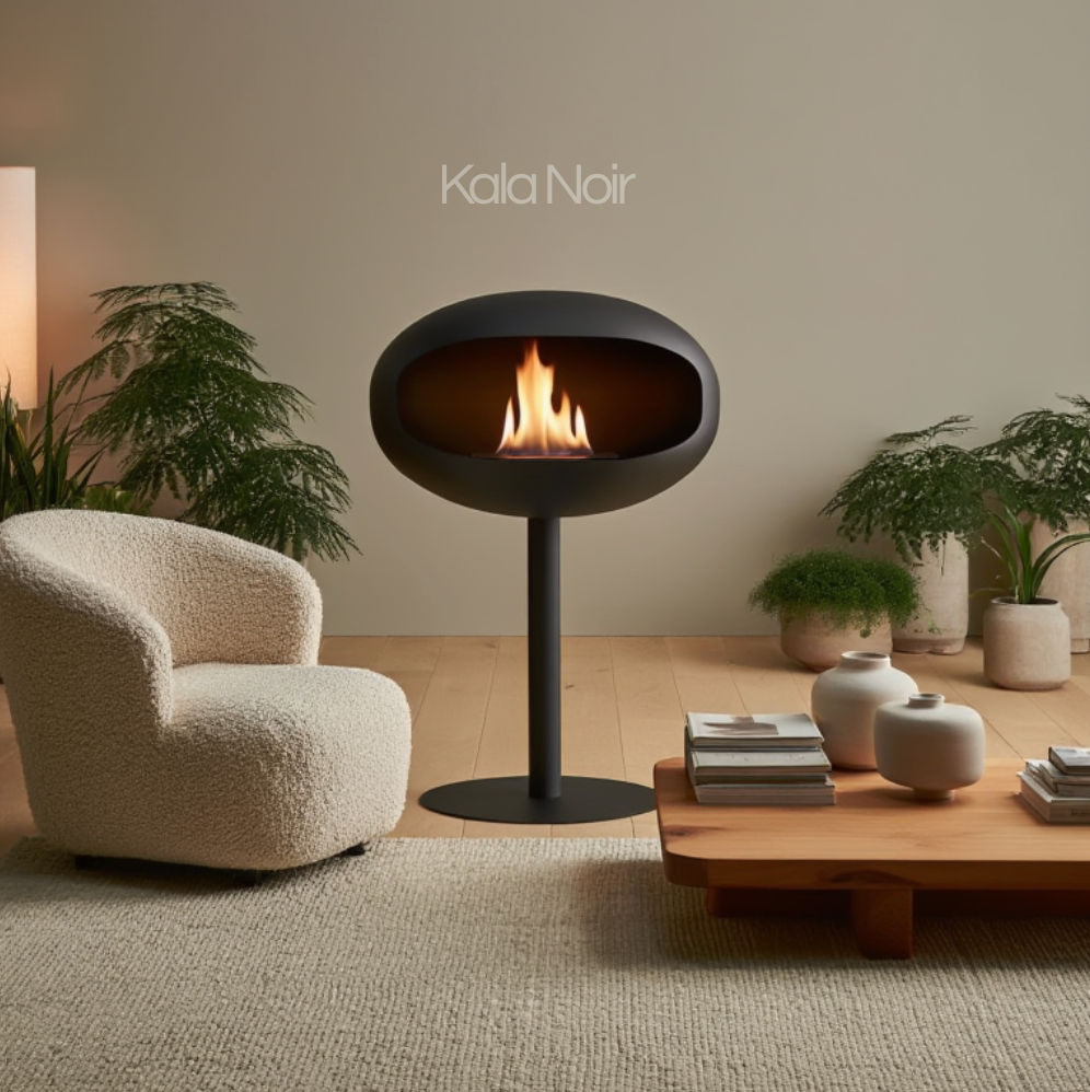 Cheminée Bio-Éthanol à poser noir