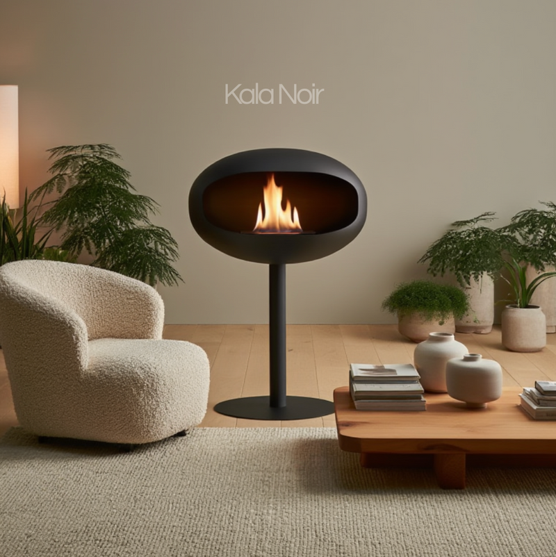 Cheminée Bio-Éthanol à poser noir