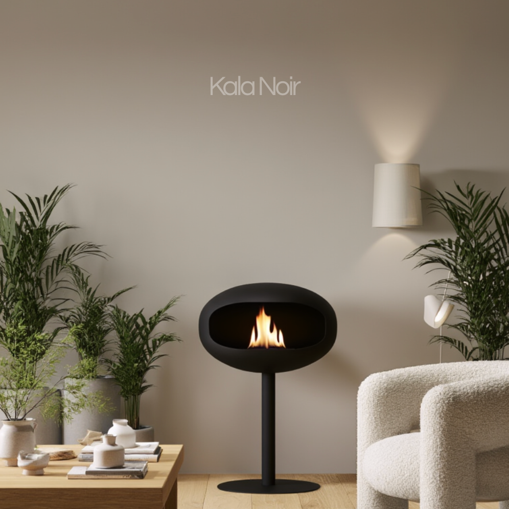 Cheminée Bio-Éthanol à poser noir